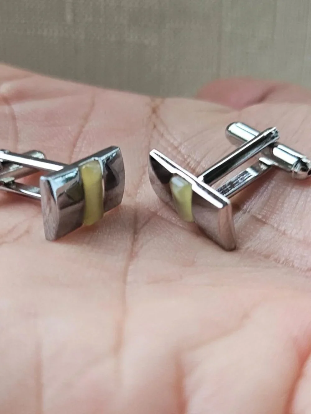 Joseph Abboud Men Cufflinks Silver Tone Dress Shirt Cuff Links New w/ Defect